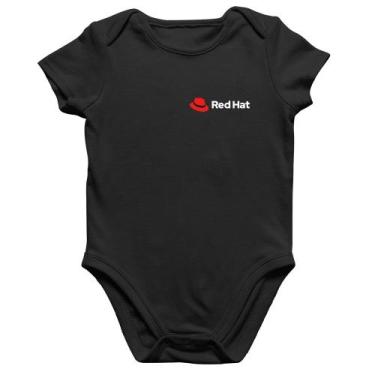 Imagem de Body Bebê Algodão Red Hat Linux - Foca na Moda, Preto, P