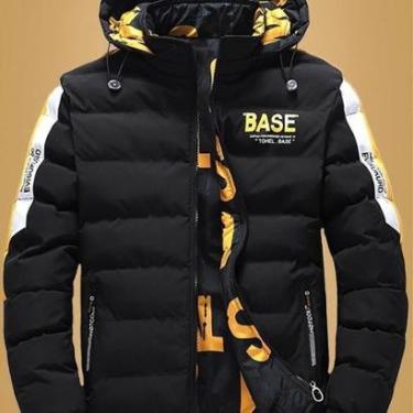 Imagem de Jaqueta Parka Masculina Dupla Face com Capuz Preto EGG-Masculino