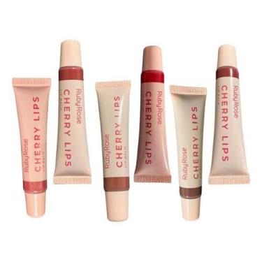 Imagem de Gloss Lip Balm Cherry Lips Ruby Rose Hidratação e Brilho Labial CL20