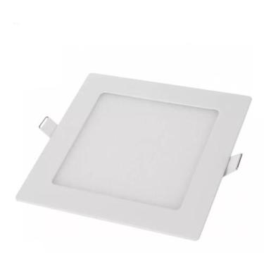 Imagem de Painel led embutir branco 18w 3000k quadrado luz amarelo bivolt - BLUM