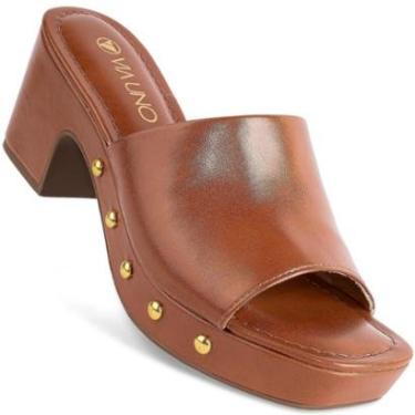 Imagem de Sandália Via Uno Tamanco Salto Confortável Original 920011-Feminino