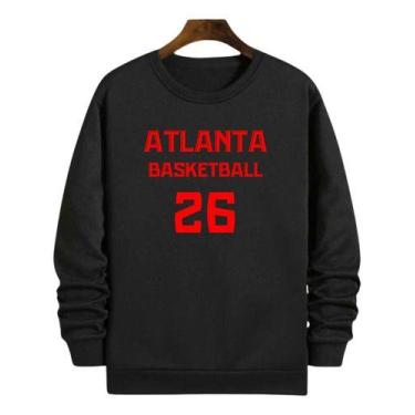Imagem de Blusa Moletom Gola Basquete Atlanta Basketball Número 26 - Loja Click 