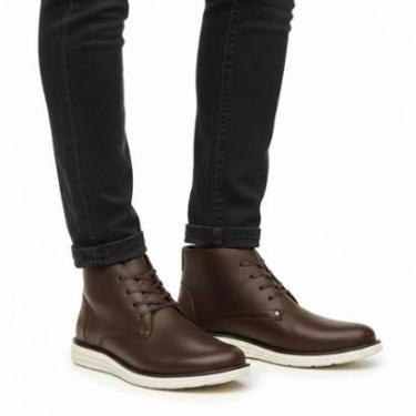 Imagem de Bota Coturno Masculino Em Couro Super Macia E Resistente e Dia a Dia Trabalho 2000-Masculino