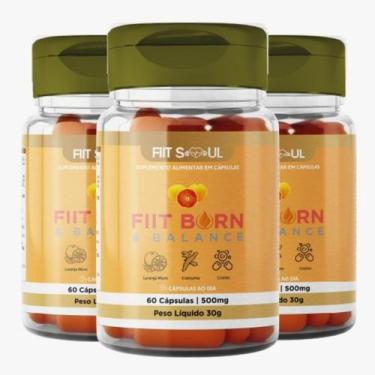 Imagem de Fiit Burn Balance Laranja Moro, Cromo e Fibras Prebióticas Kit 3 frasc