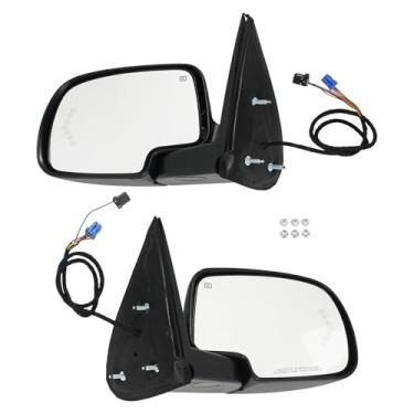 Imagem de DriveFix Par de espelhos retrovisores laterais esquerdo e direito preto para GMC para Chevy para Cadillac Escalade Yukon Sierra Tahoe Avalanche Suburban Silverado 1500 2500 HD 2001-2006