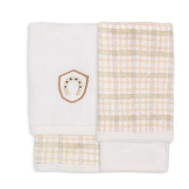 Imagem de Kit 2 Toalhas De Boca Algodão Off White Ferradura Mini & Co-Masculino