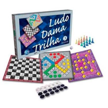 Imagem de Jogos Ludo, Dama e Trilha - Pais e Filhos - Outras Marcas