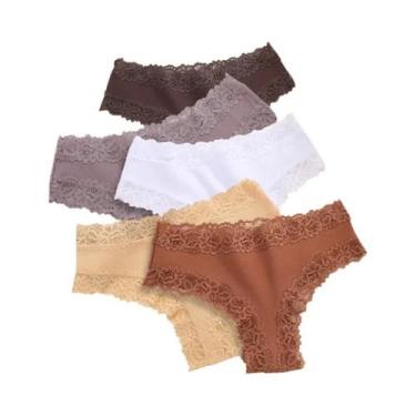 Imagem de Conjunto De Calcinhas De Algodão Sem Costura plus Size Para Mulheres, 