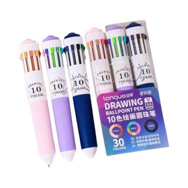Imagem de Canetas Esferográficas Coloridas Multicoloridas 10 Em 1, 28/60 Cores, 