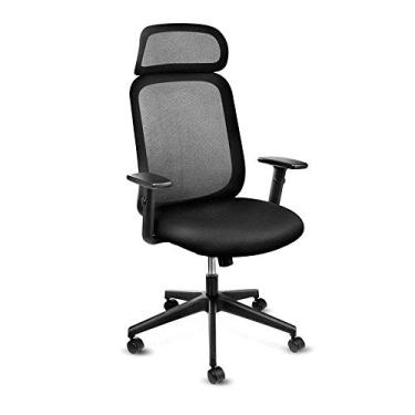 Imagem de Cadeira de malha ergonômica cadeiras de escritório cadeira executiva computador laptop mesa de jogos com encosto alto cadeira giratória para escritório em casa