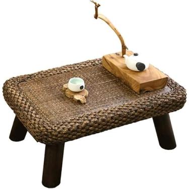 Imagem de Mesa de centro para sala de estar, mesa de café, mesa de sofá para mesa pequena com moldura, janela retangular retrô