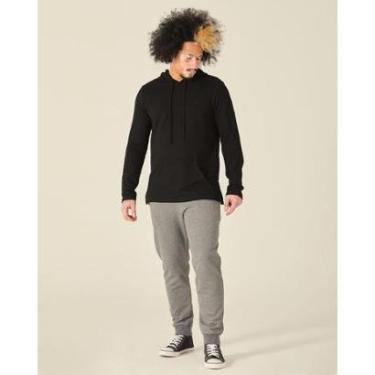 Imagem de Calça Básica Masculina Em Moletom Flanelado Cinza Escuro - PP-Masculino