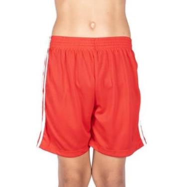 Imagem de Short I Sport Listras Futebol Juvenil Vermelho-Unissex
