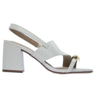 Imagem de Sandália Salto Alto Bloco Feminina Beira Rio 8436.243 Branco-Feminino