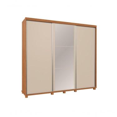 Imagem de Guarda Roupa Casal Berlin C-espelho 100% Mdf Camas Fenix nature-off White