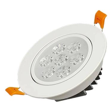 Imagem de Spot Led 7W Embutir Al - Luz Branco Quente Acabamento Branco