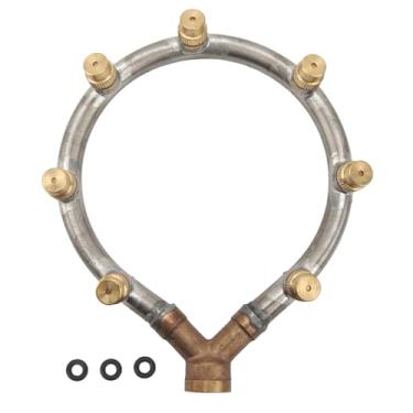 Imagem de QANYEGN Bico anular multifuncional, bocal de atomização em formato de anel de cabeça múltipla, pulverizador de nebulização para irrigação agrícola de jardim (7 cabeça)