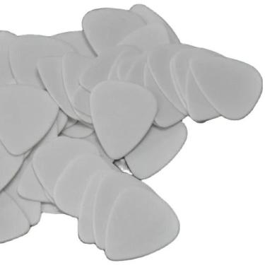 Imagem de Palhetas De Guitarra E Baixo Em Delrin Branco, 100 Peças, Calibres 0,4