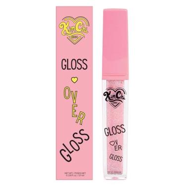 Imagem de Kimchi Chic Beauty Gloss Over Gloss, brilho labial microbrilho cintilante para usar sozinho ou sobre batom, protetor labial delicioso sem fragrância, rosa brilhante, 06 rosa cintilante, 0,35 ml