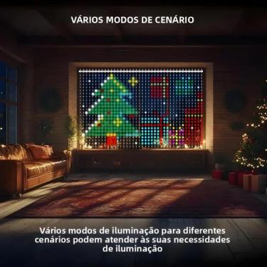 Imagem de Luzes De Cortina Inteligentes RGB 400LED Com Controle Por APP, Padrões