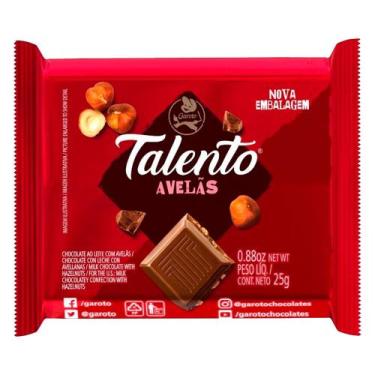 Imagem de Tablete Mini Chocolate ao Leite com Avelãs 25g Talento - Garoto
