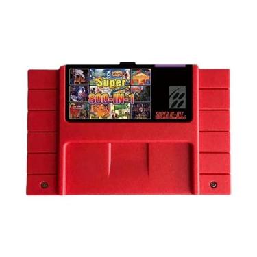Imagem de Cartucho De Videogame Super 800 Em 1 pro Para SNES, Cartão De Jogo De 