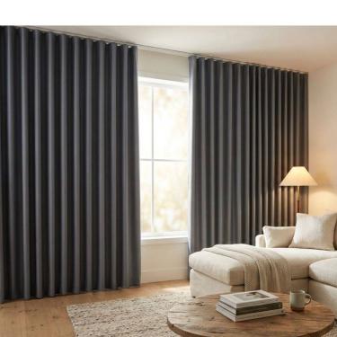 Imagem de Cortina Blackout Tecido 4.00m x 2.30m Para Trilho Suíço Sala Quarto