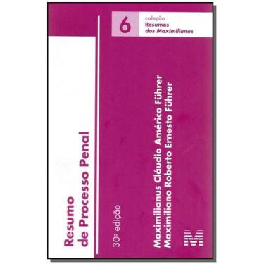 Imagem de Livro - Resumo (06) processo penal - 30 ed./2017