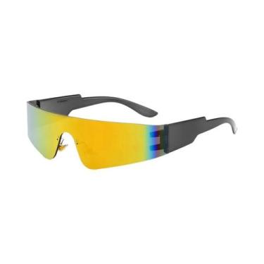 Imagem de Óculos De Sol Unissex Y2K Punk Sem Armação UV400, Óculos Esportivos De
