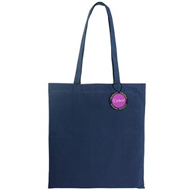 Imagem de Sacola Ecobag em Algodão Reciclado e Poliéster Breeze TopGet (Azul Marinho)