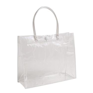Imagem de Sacola Transparente C/ Alça Bolsa Lembrancinha 19,8cmx19,5cm - LW Gift