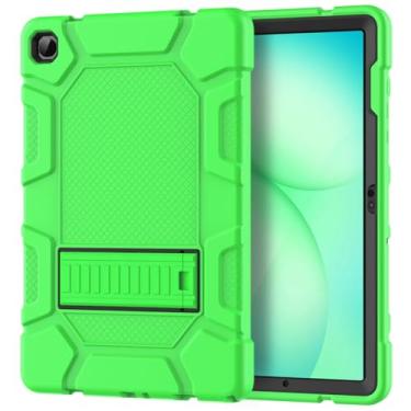 Imagem de Azzsy Capa para Samsung Galaxy Tab A9+ modelo 2023 de 10,9 polegadas (SM-X210/X216/X218), capa protetora resistente à prova de choque resistente de alto impacto, verde