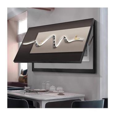 Imagem de Capa de caixa de fusíveis montada na parede - Armário de painel elétrico elegante, porta oculta para caixa de medidores - Solução ideal de decoração de casa para disjuntores