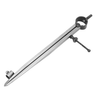 Imagem de Bússola de desenho, bússola de aço carbono com dispositivo fixo de lápis para processamento de peças de metal e artesanato em couro (200 mm)