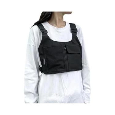 Imagem de Bolsa De Peito Unissex De Nylon Estilo Hip-hop Streetwear, Mochila Tát