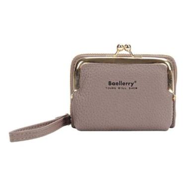 Imagem de Carteira Feminina Porta Cartões Pequeno Com Zíper Botão Imã FARMFUN, C