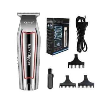 Imagem de Maquininha De Acabamento Para Cabelo e Barba Aparadora Profissional KM