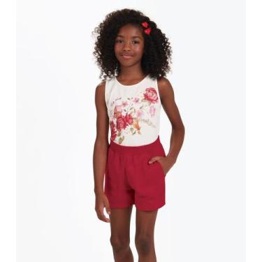Imagem de Conjunto Regata com Shorts Menina Trick Nick Bege, 8, Bege