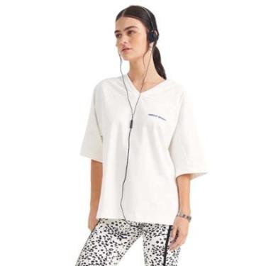 Imagem de Camiseta Colcci Oversized Off Natural Feminina-Feminino