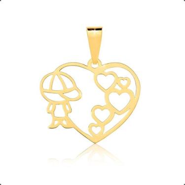 Imagem de Pingente Coração Menino Ouro 18k - S.Demór Jóias