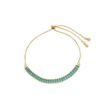 Imagem de Pulseira rivera taylor zircônia azul folheada à ouro 18k - PIUKA, 6 Me