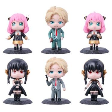 Imagem de Coleção de brinquedos de figuras de anime, modelo 6 peças, família Spy