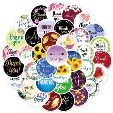 Imagem de Adesivos de vinil Thank You, adesivos de grafite à prova d'água, 60 un