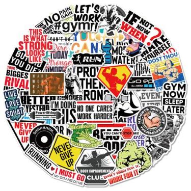 Imagem de Pacote de adesivos, 50 unidades de anime motivacional de ginástica, 4-