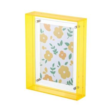 Imagem de Porta-Retrato Retangular De Acrílico Transparente Com Caixa Oca De Doi