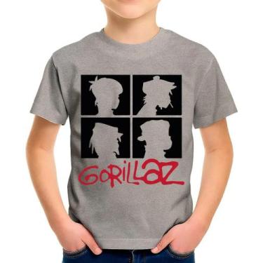 Imagem de Camiseta Camisa Infantil Juvenil Banda GorillazZ Poster Rock HipHop M1