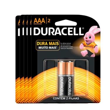 Imagem de Kit Pilhas Alcalina AAA Palito com 10 Unidades Duracell