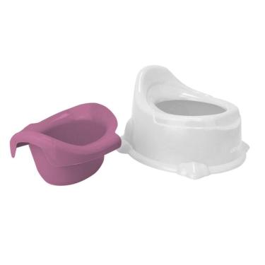 Imagem de Troninho Infantil Potty Branco-azul – Desfralde Higienização Fácil
