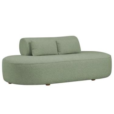 Imagem de Sofá Orgânico Horizonte 3 Lugares 210cm Bouclé Verde Claro - Nexta Cas