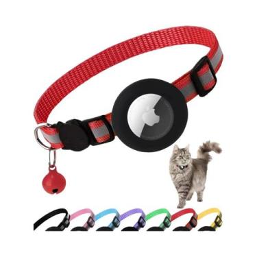 Imagem de Coleira Refletiva Para Gatos Com Sino E Suporte Para Airtag, Coleira D